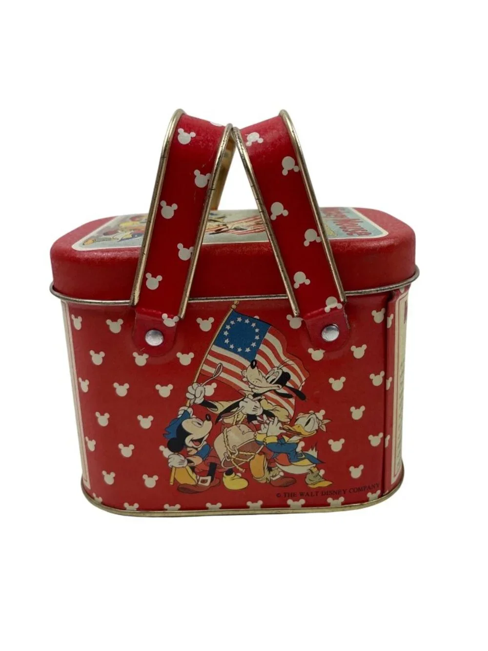 Vintage Mickey Mouse Magazine Tin Lunchbox With Handle